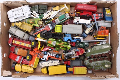 Lot 1315 - A tray of play worn Dinky and Corgi Toys, with...