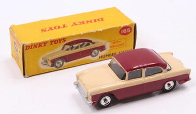 Lot 1163 - Dinky Toys No. 165 Humber Hawk, maroon lower...