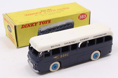 Lot 1232 - Dinky Toys No. 283 BOAC coach comprising dark...