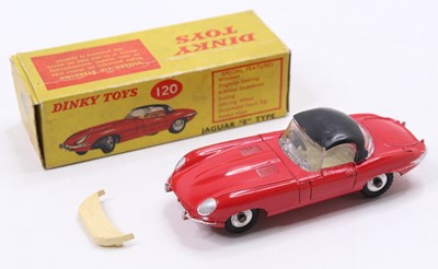 Lot 1174 - Dinky Toys No. 120 Jaguar E-type comprising...