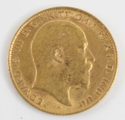 Lot 3337 - Great Britain, 1908 gold half sovereign,...