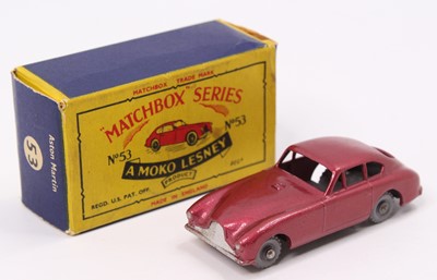 Lot 1441 - Matchbox Lesney No. 53 Aston Martin DB2-4 Mk1,...