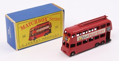 Lot 1449 - Matchbox Lesney No. 56 Trolleybus, red body,...