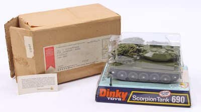 Lot 1242 - Dinky Toys No. 690 Scorpion Tank, military...