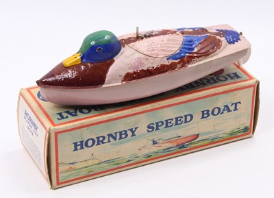 Lot 1735 - Hornby Water Toy Duck, tinplate and fixed key...