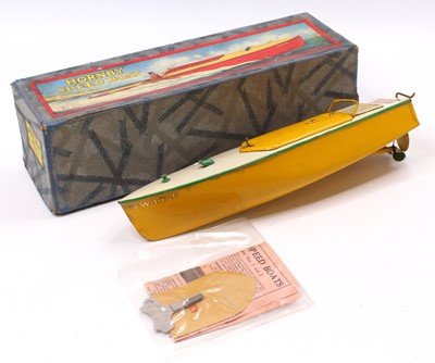 Lot 1728 - Hornby Speed Boat No.2 "Swift" cream and...