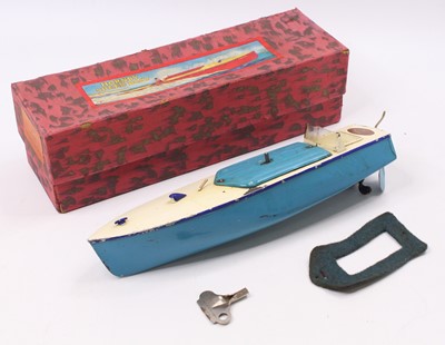 Lot 1734 - Hornby Racing Boat No.2 "Racer 2" blue and...