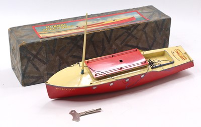 Lot 1729 - Hornby Speed Boat No.5 "Viking", red hull with...