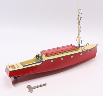 Lot 1729 - Hornby Speed Boat No.5 "Viking", red hull with...