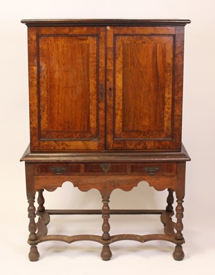 Lot 1529 - An early 19th century rosewood and burr oak...