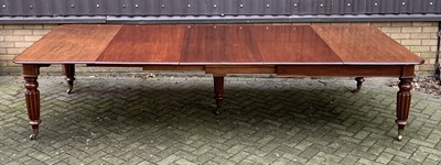 Lot 1589 - A Victorian mahogany extending dining table in...