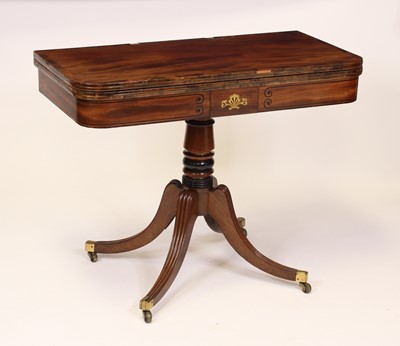 Lot 1534 - A Regency mahogany and rosewood crossbanded...