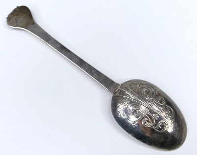 Lot 1129 - A late 17th century silver trefid spoon,...