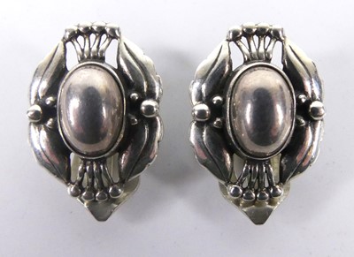 Lot 108 - A pair of Georg Jensen sterling silver...
