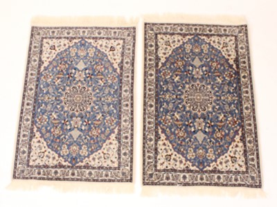 Lot 1582 - A pair of Persian woollen small rugs, each...