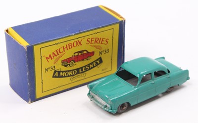 Lot 1443 - Matchbox Lesney No. 33 Ford Zodiac, sea green...