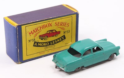 Lot 1443 - Matchbox Lesney No. 33 Ford Zodiac, sea green...
