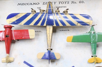 Lot 1255 - Dinky Toys pre-war No. 60 Aeroplanes Gift Set...