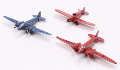 Lot 1267 - Dinky Toys aircraft group of 3 comprising 2x...