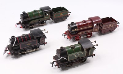 Lot 265 - Two Hornby 0-4-0 clockwork tank locos and two...