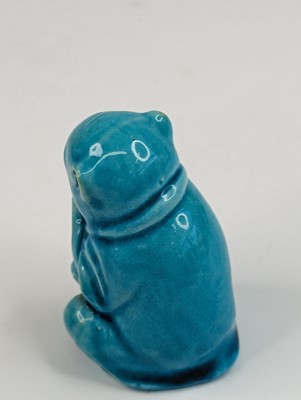 Lot 45 - A Burmantofts turquoise glazed 'faience' model...