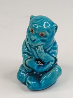 Lot 45 - A Burmantofts turquoise glazed 'faience' model...