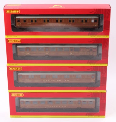 Lot 483 - Four Hornby teak corridor  coaches: two R4174B...