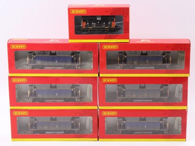 Lot 484 - Six Hornby R6287F Transrail YGB Seacow wagons,...