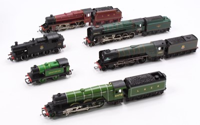 Lot 500 - Six unboxed locos, all but one by Hornby:...