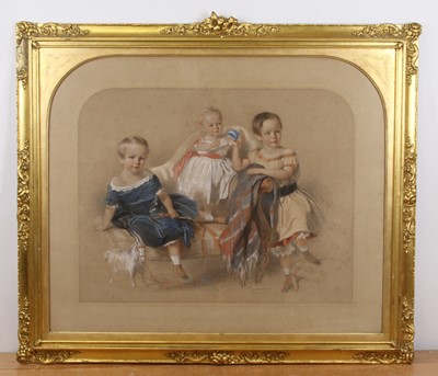 Lot 1456 - Sir John Gilbert (1817-1897) - Young siblings,...