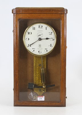 Lot 136 - A French Ato Electrique Master clock, designed...