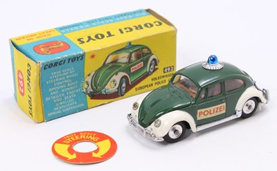 Lot 1368 - Corgi Toys No. 492 Volkswagen European police...