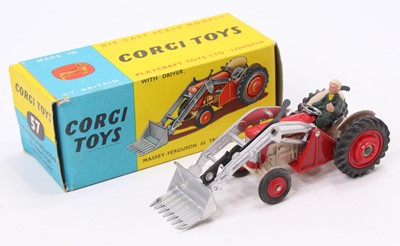 Lot 1384 - Corgi Toys No. 57 Massey Ferguson 65 Tractor...