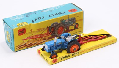 Lot 1390 - Corgi Toys Gift Set 18 Ford Tractor and plough...