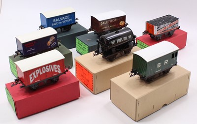 Lot 326 - Tray of reproduction Hornby 4-wheeled wagons:...