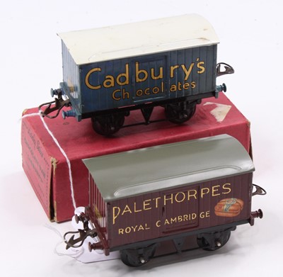 Lot 329 - Two Hornby goods vans both with standard black...