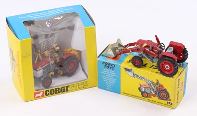 Lot 1394 - Corgi Toys boxed tractor group, 2 examples...