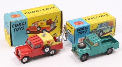 Lot 1417 - Corgi Toys boxed Land Rover group, 2 examples...