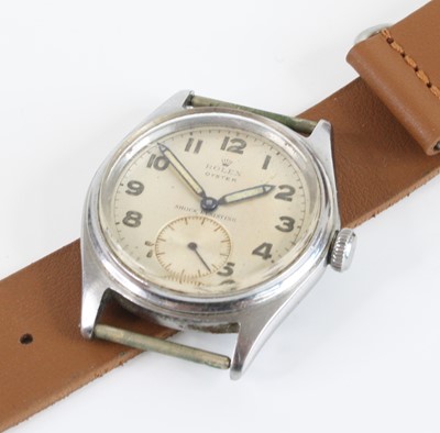 Lot 1353 - A gent's Rolex Oyster shock-resisting steel...