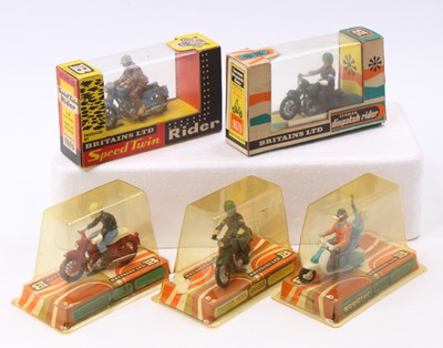 Lot 1827 - Britains Motorcycles boxed group of 5...