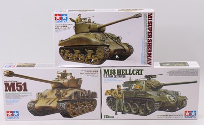 Lot 1629 - Tamiya 1/35th scale boxed model kit group of 3...