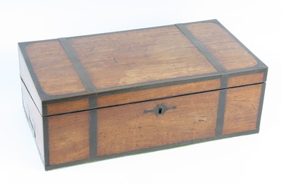 Lot 1365 - A large 19th century camphor wood and brass...