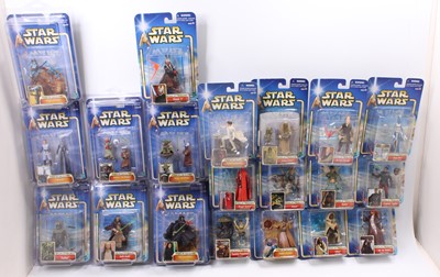 Lot 815 - 20 various carded Hasbro Star Wars Attack of...