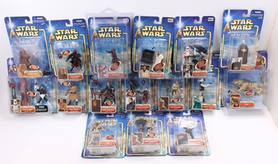 Lot 860 - 16 various carded Star Wars Hasbro circa 2002...