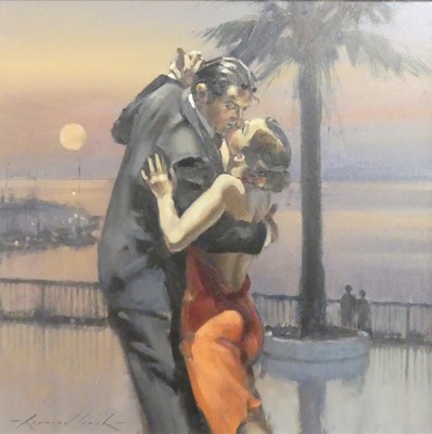 Lot 239 - Raymond Leech (b.1949) - Tango Sunrise, oil on...