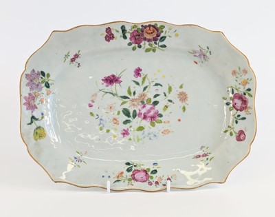 Lot 1427 - A Chinese porcelain meat dish, 18th century,...