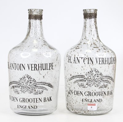 Lot 8 - A pair of glass bottles inscribed Chantoin...