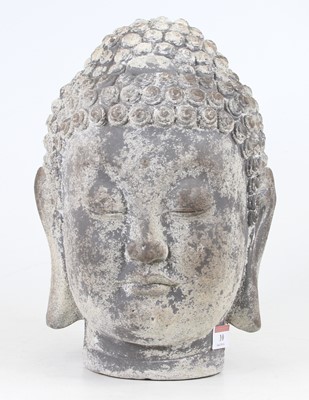 Lot 10 - A composite Buddha head, h.33cm
