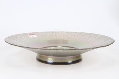 Lot 25 - A 20th century iridescent glass dish, dia.35cm