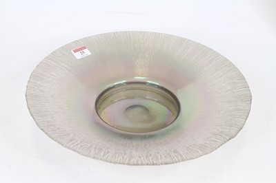 Lot 25 - A 20th century iridescent glass dish, dia.35cm